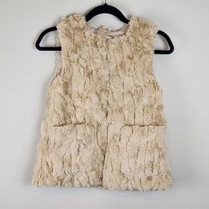 Zara Girls Faux Fur vest Size 9-10
